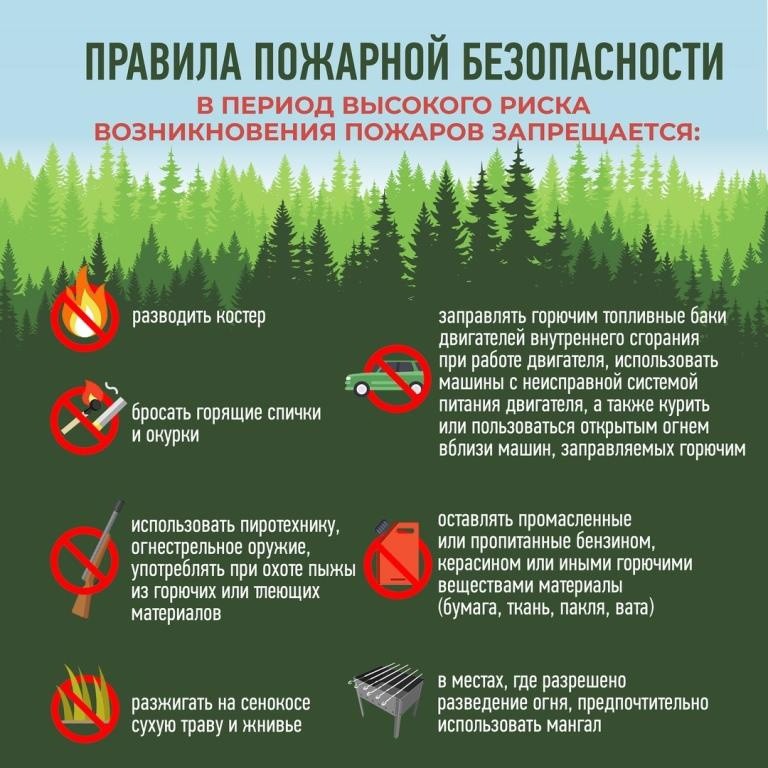Соблюдение требований пожарной безопасности при пребывании в лесах!.